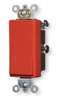 2WEV3 Wall Switch, 1-Pole, Rocker, 20 A, Red