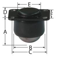 2WGZ5 Ball Transfer, Cntrsnk, Ball Dia 11/16In