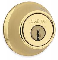 2WHF2 Deadbolt, Brass, Double Cylinder