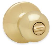 2WHR4 Knob Lockset, Polished Brass