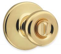 2WHR6 Knob Lockset, Polished Brass