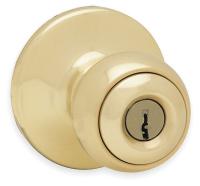 2WHT4 Knob Lockset, Polished Brass