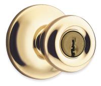 2WHT6 Knob Lockset, Polished Brass