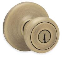 2WHT7 Knob Lockset, Antique Brass