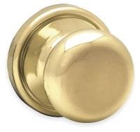 2WHY4 Knob Lockset, Polished Brass