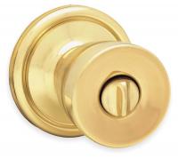 2WHZ2 Knob Lockset, Polished Brass