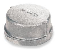 2WJ68 Cap, 3 In, NPT, Galvanized Malleable Iron