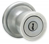 2WJA3 Knob Lockset, Satin Chrome