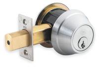2WJG8 Deadbolt, Satin Chrome, Single Cylinder