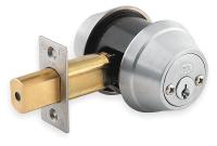 2WJH4 Deadbolt, Chrome, Satin  Double Cylinder