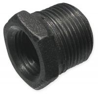 2WU89 Hex Bushing, 4 x 3 In, NPT, Black Iron