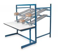 2WXP6 Ergo Flow Rack Wrkbnch, Blu, 60Lx30Wx65InH