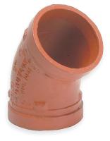 2XEW1 Elbow, 45 Degree, 4 In, Grooved, Ductile