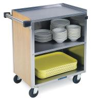 2XJK1 Bussing Cart, Enclosed, 3 Shelves