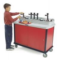 2XJN1 Condiment Cart, Stainless, 52x25x50