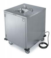 2XJN6 Hand Washing Cart, Stainless, 35x33x45