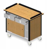 2XJN9 Hydration Cart, Mobil, Stainless, 45x26x38