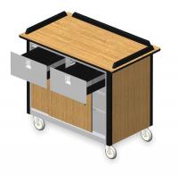 2XJP2 Hydration Cart, Mobil, Stainless, 45x26x38