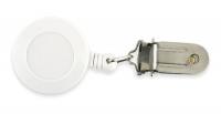 2XKG7 Retractable Reel w Clamp, White, PK 5