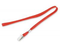 2XKH5 Flat Neck Cord, Red, PK 10