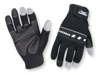 2XRW2 Mechanics Gloves, 3-Finger, Black, S, PR