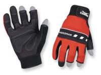 2XTA5 Mechanics Gloves, 3-Finger, Blk/Red, 2XL, PR