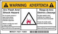 2XU84 Arc Flash Protection Label, PK 100