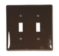 2XVA2 Wall Plate, Switch, 2Gang, Brown