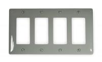 2XVA9 Wall Plate, 4 Gang, Gray