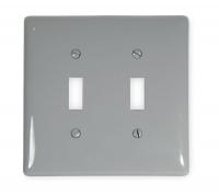 2XVC3 Wall Plate, Switch, 2 Gang, Gray