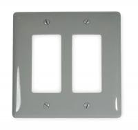 2XVC5 Wall Plate, 2 Gang, Gray