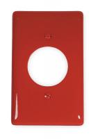 2XVD8 Wall Plate, 1.60 In, Red