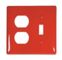 2XVD9 Wall Plate, 2 Gangs, Red