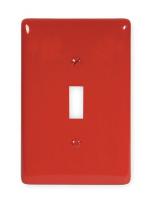 2XVE4 Wall Plate, Switch, 1 Gang, Red