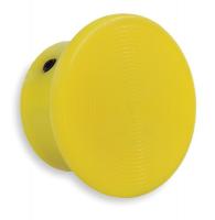 2XVJ9 Mushroom Knob, 1 3/8 In, Screw On, Yellow