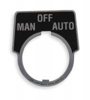 2XVR2 Legend Plate, Man-Off-Auto, Aluminum