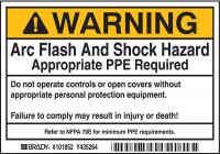 2XY16 Arc Flash Protection Label, PK 5