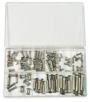 2YAR6 Barrel Bolt Asst, 18-8, 80 PC, 10 Szs
