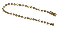 2YB24 Beaded Chain, Brs, Brs Pld, 4-1/2 In, PK100