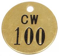 2YB37 Nbr Tag, 1-1/2 x 1-1/2 In, 76-100, PK25