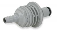 2YDR4 Insert, Shutoff, 1/8 In Hose ID, Poly/ABS