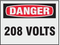 2YUT4 Danger Label, Electrical Hazard, PK 8