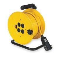 2YKR7 Cord Reel, Manual, 14/3, 80Ft, Yellow