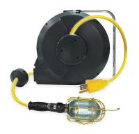 2YKT2 Hand Lamp Cord Reel, Incan, 75W, 50Ft Cord
