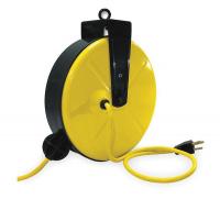 2YKT4 Cord Reel, Single Outlet, 14/3, 30Ft, Yellow