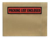 2ZA11 Packing List Envelope, 6 In, PK 1000