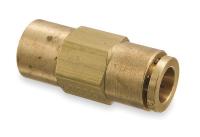 2ZKK5 Female Connector, 3/8-18, 3/8 In Tube Sz