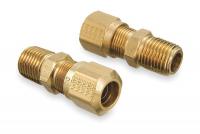 2ZLF7 Male Connector, 3/8-18, 1/4 In Tube Sz