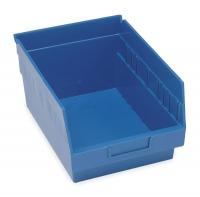 2ZMP1 Shelf Bin, W 8 3/8, H 6, D 11 5/8, Blue