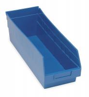 2ZMP4 Shelf Bin, W 6 5/8, H 6, D 17 7/8, Blue